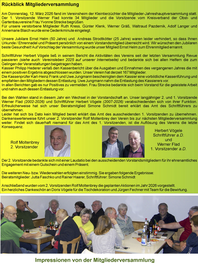 Mitgliederversammlung 2026